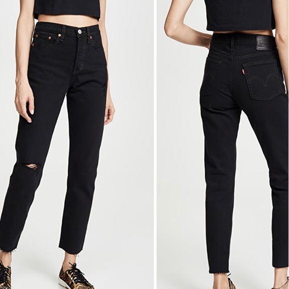 LEVIS WEDGIE ICON JEANS BLACK DESERT STRAIGHT LEG - Picture 11 of 11